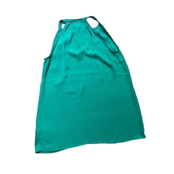 CAbi Green Lush Polka Swiss Dot Sleeveless Blouse Halter Top XS emerald - Picture 3 of 10